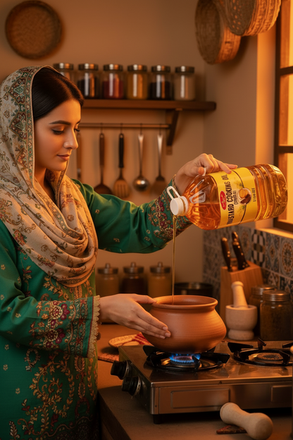 Mustard cooking oil using canola seeds
